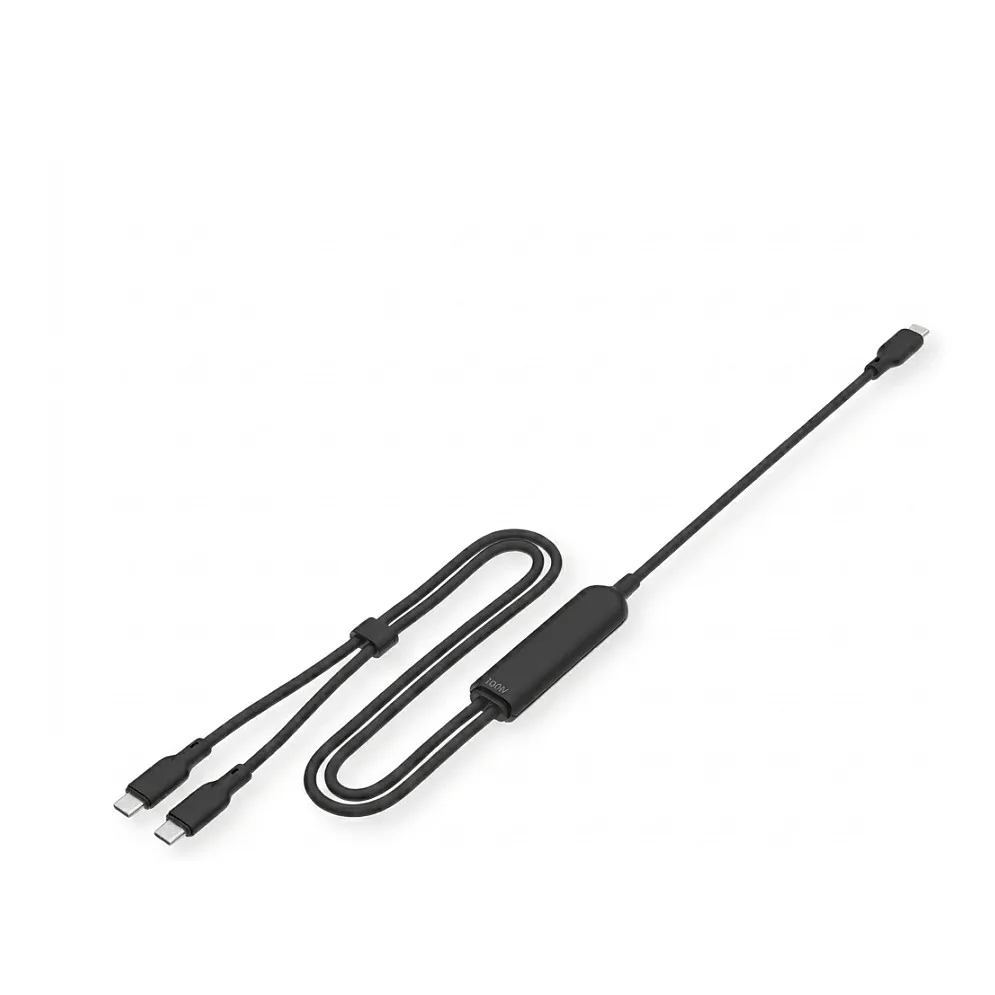 VALUE USB Typ C Split-Ladekabel, C - 2x C, ST/ST, max. 100W, schwarz, 1,8 m USB laidas ar adapteris VALUE USB Typ C Split-Ladekabel, C - 2x C, ST/ST, max. 100W, schwarz, 1,8 m (11.99.8312)
