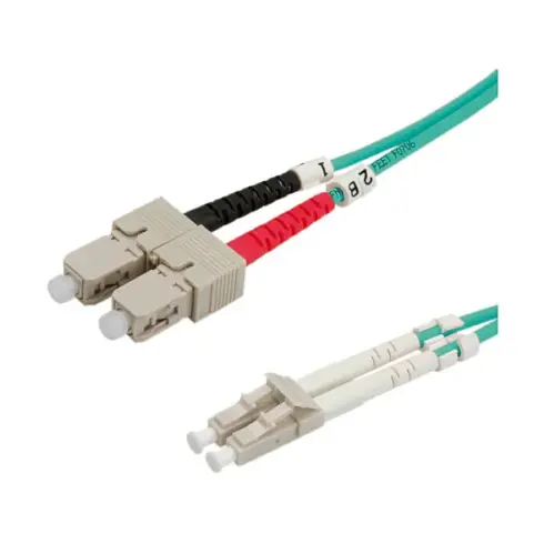 Tinklo kabelis VALUE Fibre Optic Jumper Cable, 50/125µm, LC/SC, OM3, turquoise 10 m (21.99.8718)