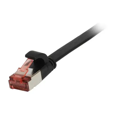 Tinklo kabelis Synergy21 Patchkabel RJ45, CAT6 250Mhz, 10m schwarz, FTP(U/FTP), TPE(Superflex), Flach (S217519)