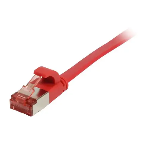 Tinklo kabelis Synergy21 Patchkabel RJ45, CAT6 250Mhz, 10m rot, FTP(U/FTP), TPE(Superflex), Flach (S217549)