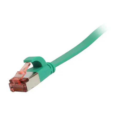 Tinklo kabelis Synergy21 Patchkabel RJ45, CAT6 250Mhz, 10m grün, FTP(U/FTP), TPE(Superflex), Flach (S217559)