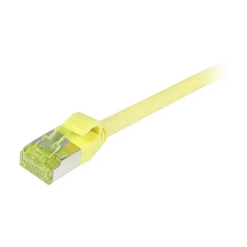 Tinklo kabelis Synergy21 Patchkabel RJ45, CAT6A 500Mhz, 7,5m, gelb, S-STP(S/FTP), slimline rund d=4,5mm (S217952)