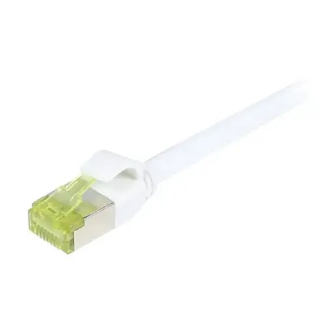 Tinklo kabelis Synergy21 Patchkabel RJ45, CAT6A 500Mhz, 7,5m, weiss, S-STP(S/FTP), slimline rund d=4,5mm (S217930)