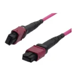 Synergy21 LWL-MTP®-Female Patchkabel OM4 LowLoss(ELite), 12 Faser, Typ B crossed, erika-violett, 10m