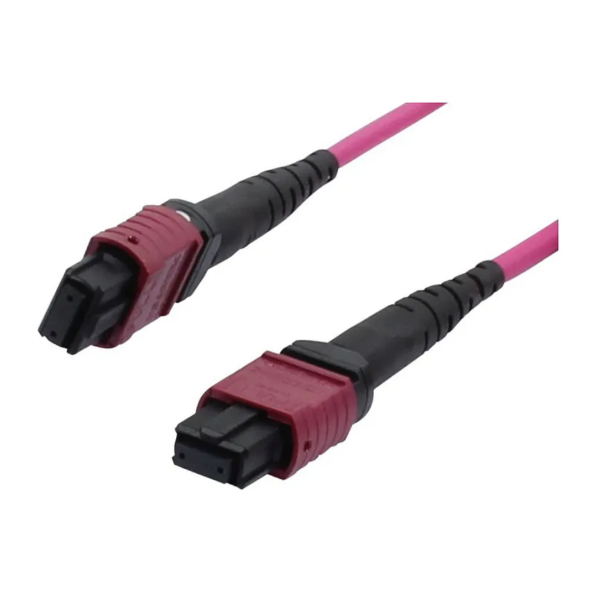 Synergy21 LWL-MTP®-Female Patchkabel OM4 LowLoss(ELite), 12 Faser, Typ B crossed, erika-violett, 10m Synergy21 LWL-MTP®-Female Patchkabel OM4 LowLoss(ELite), 12 Faser, Typ B crossed, erika-violett, 10m