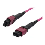 Synergy21 LWL-MTP®-Female Patchkabel OM4 LowLoss(ELite), 12 Faser, Typ B crossed, erika-violett, 0,5m