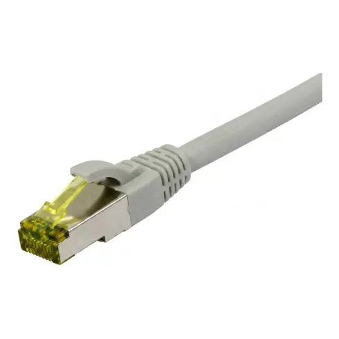Tinklo kabelis Synergy21 Patchkabel RJ45, CAT6A 500Mhz, 10m, grau, S/FTP, slimline rund d=4,5mm (S218109)