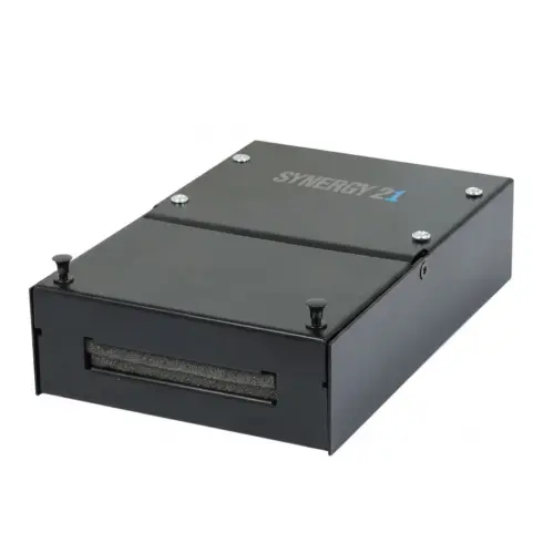 Tinklo kabelis Synergy21 Keystone, Modulträger, Patchpanel für 4x TP-Modul, Aufputz (S216383), juodos spalvos