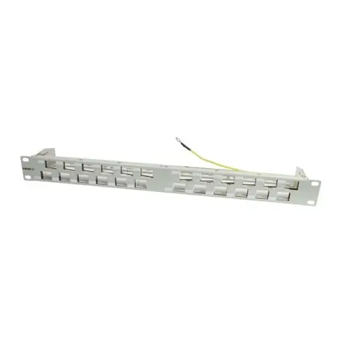 Tinklo kabelis Synergy21 Keystone, Modulträger, 19Patchpanel für 24xTP-Modul, 1HE(t 96mm) 45Grad Schrägauslass (S216360)