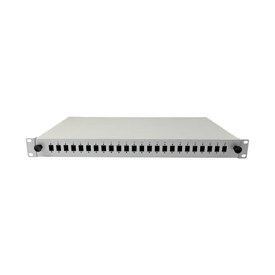 Synergy21 LWL-Patchpanel für 24xLC/LSH(E2000)-Duplex-Buchsen, 19/1HE, ohne Kupplungen, Lichtgrau Tinklo kabelis Synergy21 LWL-Patchpanel für 24xLC/LSH(E2000)-Duplex-Buchsen, 19/1HE, ohne Kupplungen, Lichtgrau (S216298V2)