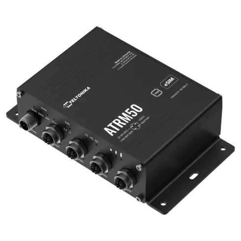 Teltonika ATRM50 5G Router for Transportation, Ultra-High Cellular Speeds, M12 CONNECTORS, DUAL SIM & eSIM, EN 45545-2 and EN 50155, PSU not included wireless router