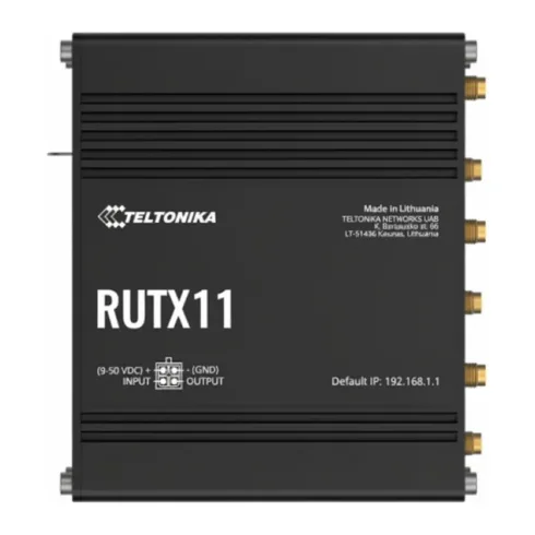 Teltonika · Router · RUTX11 · LTE CAT6 Router WLAN, Dual Band WiFi (Wave-2 802.11ac), 4x Gigabit LAN Port, Bluetooth, 2 SIM, USB, GNSS, M2M