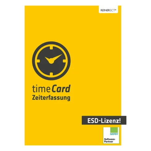 Reiner SCT timeCard time recording annual license, 100 employees, ESD, 1 year