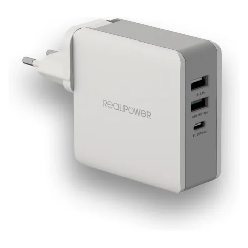 Įkroviklis RealPower DeskCharge-65 Travel (306837)