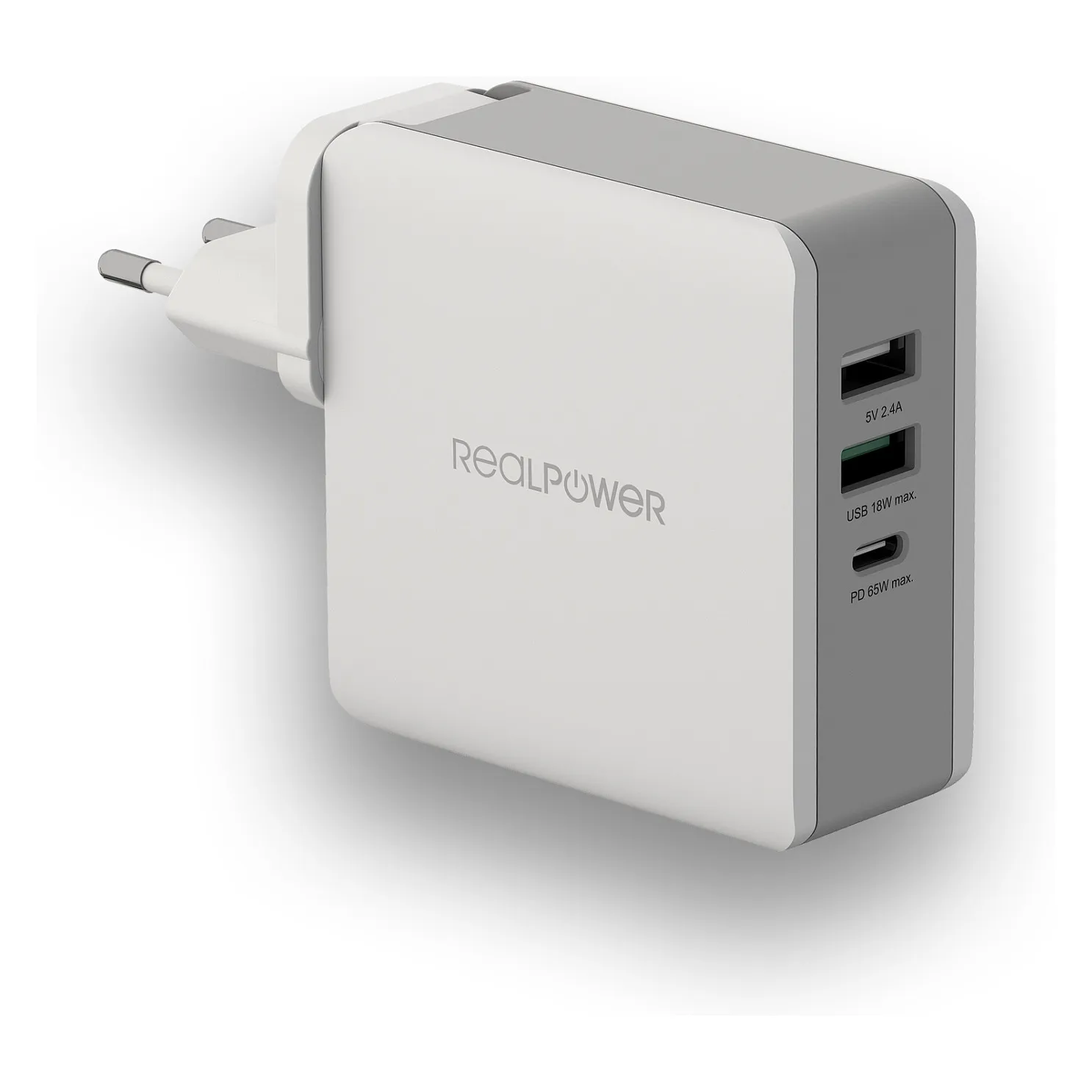 RealPower DeskCharge-65 Travel Įkroviklis RealPower DeskCharge-65 Travel (306837)