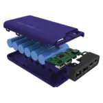 Išorinė baterija RealPower PB-15000C Navy (333643), mėlynos spalvos, vaizdas 4