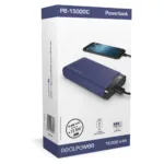 Išorinė baterija RealPower PB-15000C Navy (333643), mėlynos spalvos, vaizdas 6