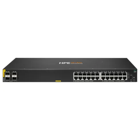 HPE Aruba Networking CX 6000 24p 10M/100M/1G Class4 PoE 4p SFP 1G 370W Switch