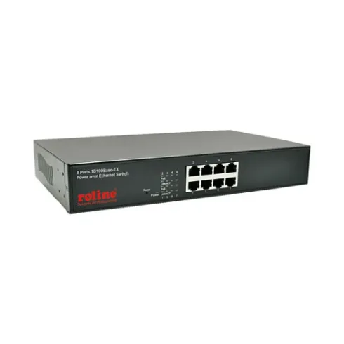 ROLINE PoE Fast Ethernet Switch, 130 W, 8 Ports aaa