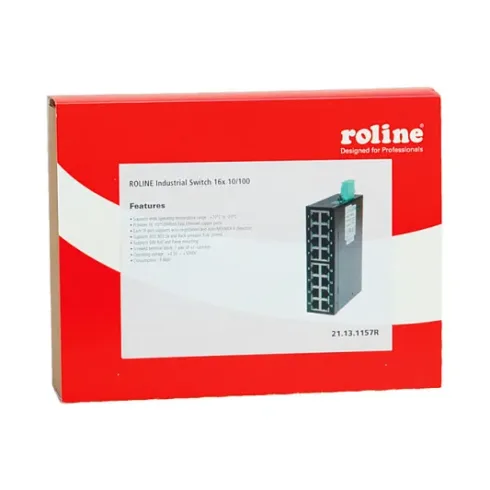 ROLINE Industrial Switch, 16x RJ-45, unmanaged