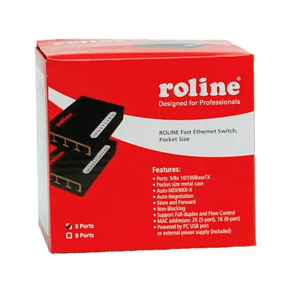 ROLINE Fast Ethernet Switch, Pocket, 5 Ports ROLINE Fast Ethernet Switch, Pocket, 5 Ports