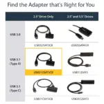 Kabelio adapteris StarTech.com USB312SAT3CB, vaizdas 10