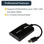 USB vaizdo adapteris StarTech.com USB32HDPRO, vaizdas 9