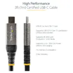 USB kabelis StarTech.com USB31CCV1M, vaizdas 8
