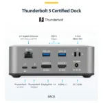 StarTech.com 215UE-TB5USB4DOCK laptop dock/port replicator