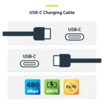 USB kabelis StarTech.com USB2CC3MNCBRWH, vaizdas 5