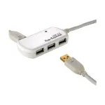 USB laidas ar adapteris ROLINE USB 2.0 Hub, 4 Ports, with Repeater 12 m (12.04.1085)
