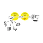USB laidas ar adapteris ROLINE USB 2.0 Hub, 4 Ports, with Repeater 12 m (12.04.1085), vaizdas 4
