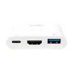 Vaizdo laidas ar adapteris LogiLink 0.14m, 2xUSB-C/HDMI+USB A (UA0258), vaizdas 2