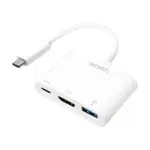 Vaizdo laidas ar adapteris LogiLink 0.14m, 2xUSB-C/HDMI+USB A (UA0258)