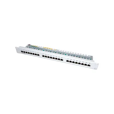 VALUE Cat.5e Patch Panel 24P, STP, light grey Šviestuvas VALUE Cat.5e Patch Panel 24P, STP (26.99.0329), šviesiai pilkos spalvos