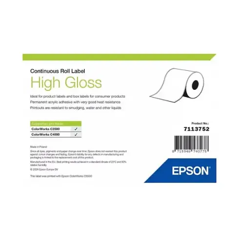 Spausdintuvo priedas Epson High Gloss Label (7113752)