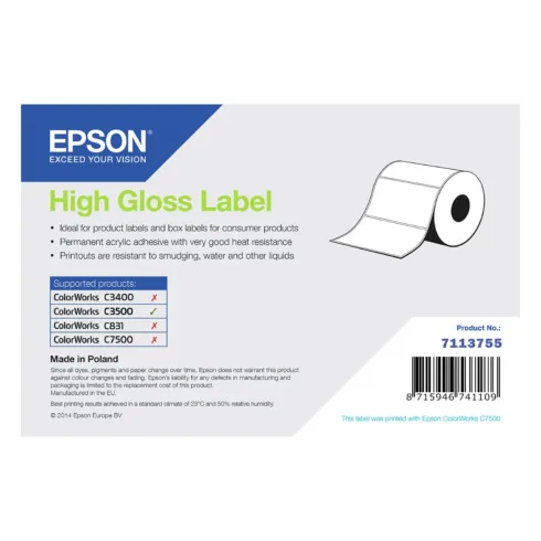 Spausdintuvo priedas Epson High Gloss Label (7113755)