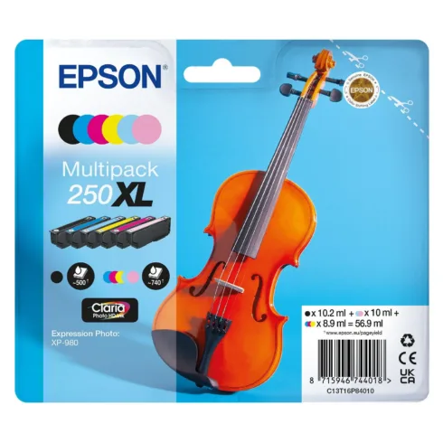 Rašalo kasetė Epson 250XL Violin Claria Photo HD (C13T16P84010)