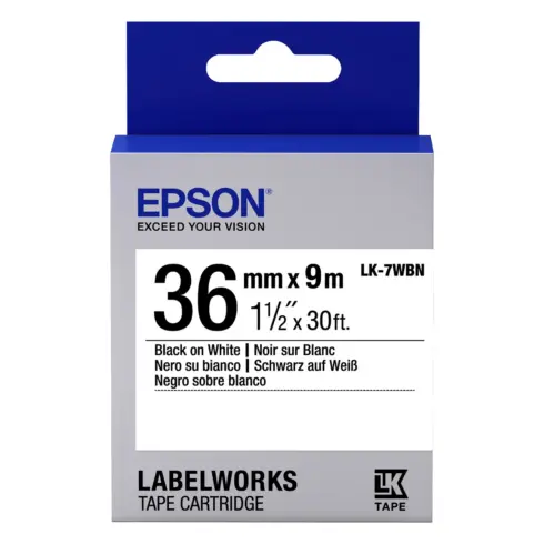 Etikečių juostelė Epson LK-7WBN (C53S657006)