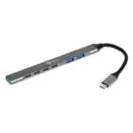 Pelė BakkerElkhuizen USB-C Hub 7-in-1 (3A+4C) (BNECHUB3A4C)