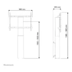 Televizoriaus laikiklis Neomounts PLASMA-W2250SILVER, vaizdas 7