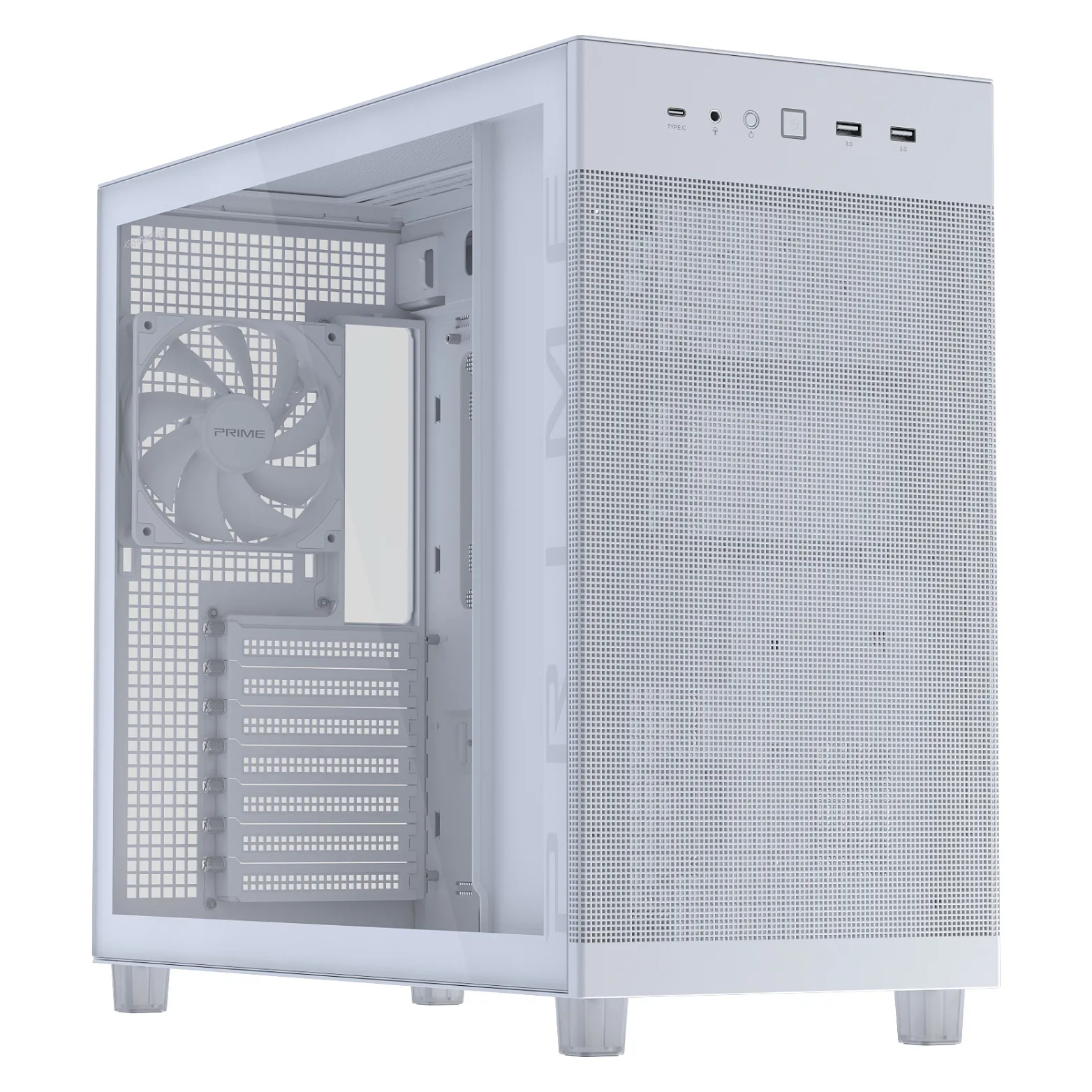 ASUS PRIME AP303 TG White Kompiuterio korpusas ASUS PRIME AP303 TG (90DC00V3-B39010), baltos spalvos