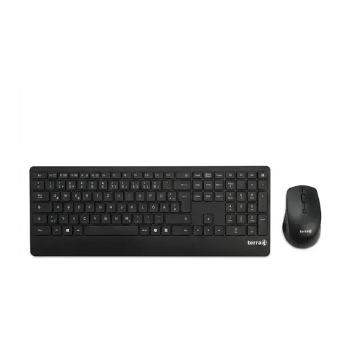 Klaviatūra TERRA Desktop 4000 Wireless AES [DE] USB black Copilot Tastatur+Maus, QWERTZ, 105 Tasten (2810757)