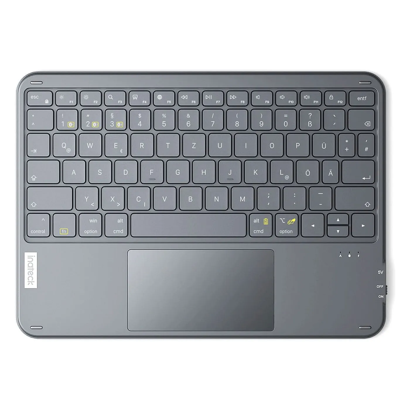 Inateck KB01105_GRAY mobile device keyboard Planšetės klaviatūra Inateck KB01105_GRAY