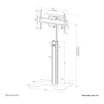 Komercinio ekrano laikiklis Neomounts FL45S-825BL1, vaizdas 17