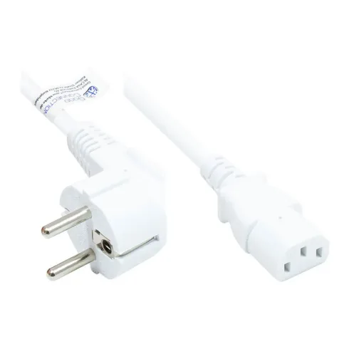 Maitinimo laidas Good Connections Schutzkontakt-Stecker gew.- C13 weiß 15m (P0130-W150)