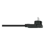 Laidas ar adapteris Brennenstuhl Verlngerungskabel, 1x Winkel-Flachstecker (schwarz, 10 Meter) (1168980010), vaizdas 2