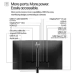 Monitorius HP Series 5 Pro 27 inch QHD USB-C Conferencing Monitor - 527pm (9E0Y9UT#ABB), vaizdas 11