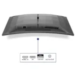 Monitorius Philips Evnia 6000 34M2C6500/00, šoninis vaizdas su USB prievadų išdėstymu