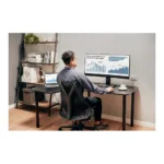 Viewsonic VG3456C monitor, užpakalinė dalis su jungtimis ir USB centru